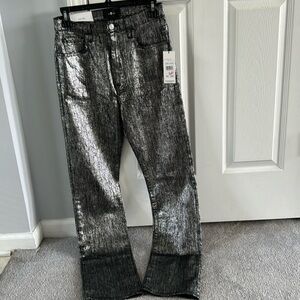 NWT- 7 For All Mankind - Foil Dots -Easy Slim Size 27 Jeans (Brand New)